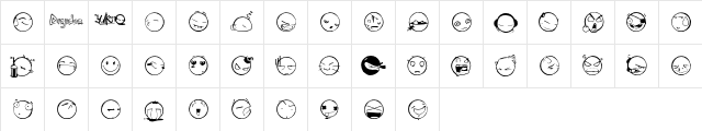 DIST Yolks Emoticons Regular  glyph index