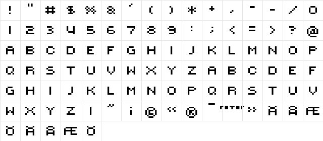 ROTORcap Extended Regular  glyph index