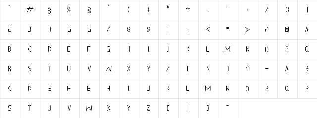 SOFTBOX Regular  glyph index