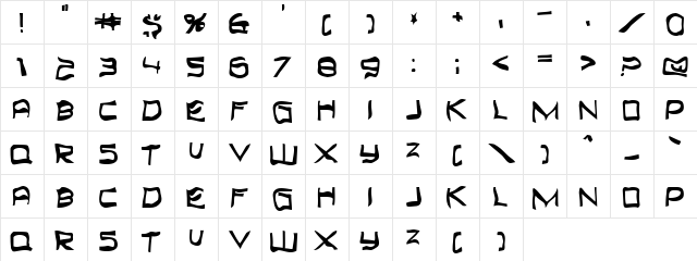 Top Bond Regular  glyph index