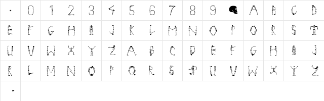 TangoMacabre Regular  glyph index