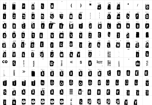 Airflo Regular  glyph index