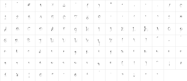 Etthiopian Regular  glyph index