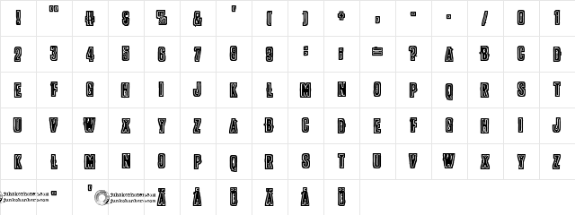 POLLUX9200 Regular  glyph index