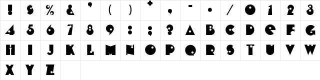 Cheap Shot Display Caps SSi Regular  glyph index