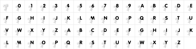 LMS Pigglet's Luck Of The Irish Regular  glyph index