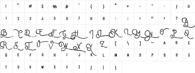Vulturemotor Demo Regular  glyph index