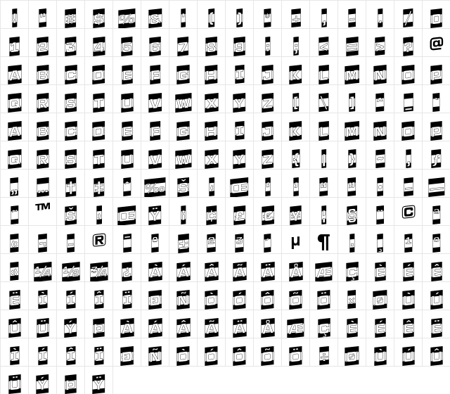 a_LineaSansCmB&WUp Regular  glyph index