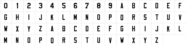 Varsity Classic C Regular  glyph index