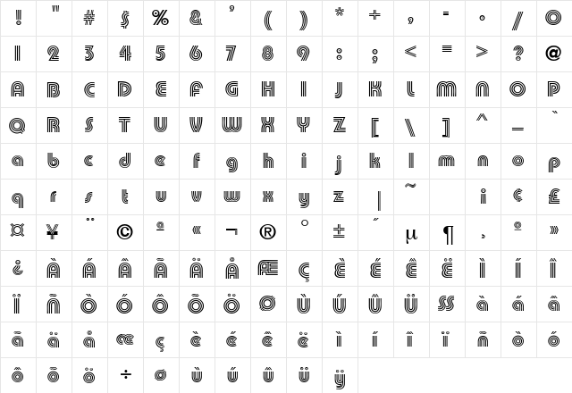 PumpkinDB Normal  glyph index