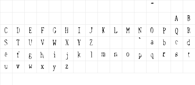 Territorial Enterprise Demo Regular  glyph index