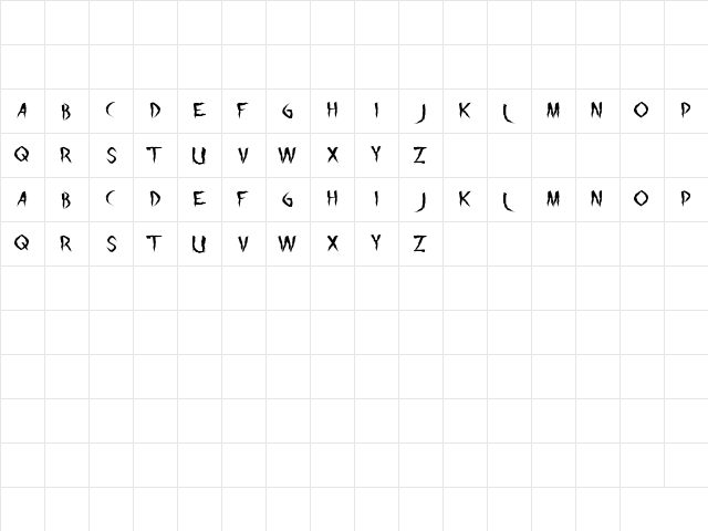 the night Regular  glyph index