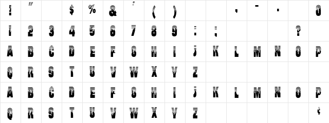 Changes 2 Regular  glyph index