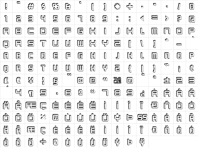 Karnivore Four Regular  glyph index
