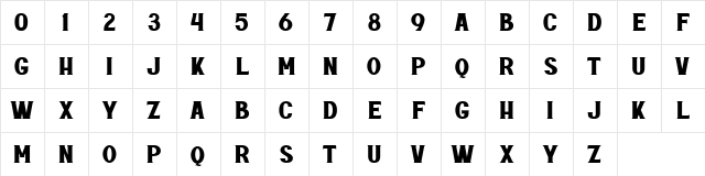 Rottely Free Personal Use Regular  glyph index