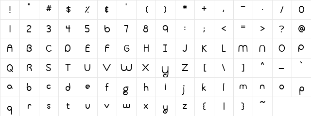 CK McFab Regular  glyph index