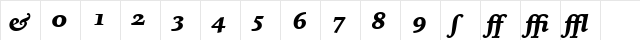 IowanOldSt BlkItAlt BT Black Italic Alternate  glyph index