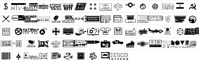 Apocalypso Regular  glyph index