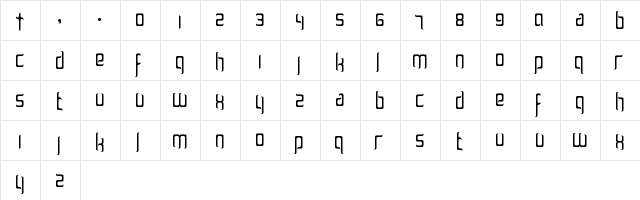 Fairytale Regular  glyph index