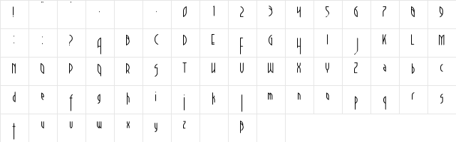 33RPMStylus Regular  glyph index