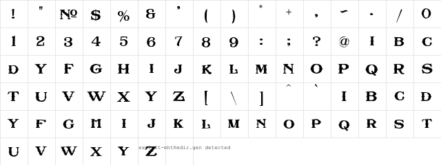 LHF Old Abe REGULAR Regular  glyph index