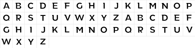 The Real World Regular  glyph index