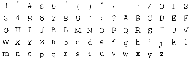 Beta Mars Regular  glyph index
