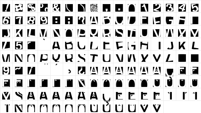 AIAlphaZeta Medium  glyph index
