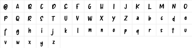 Afika FREE Regular  glyph index
