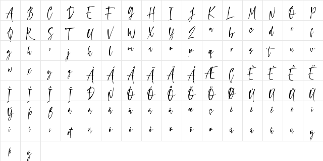 capappa Regular  glyph index