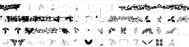 101! Holly DayZ Regular  glyph index