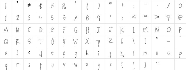 CK Neat Freak Regular  glyph index
