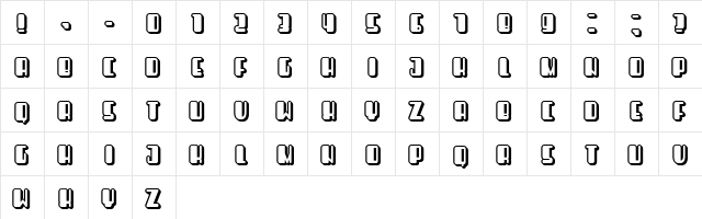 Objective Regular  glyph index