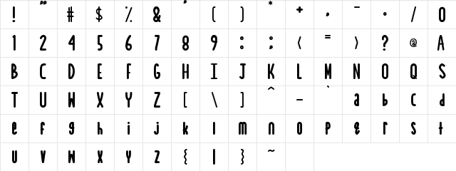 Sea Salt Regular  glyph index