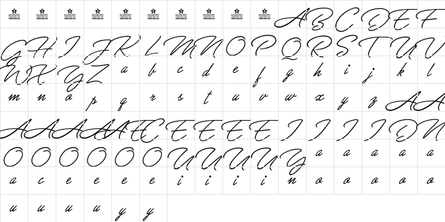 Great Day Personal Use Regular  glyph index