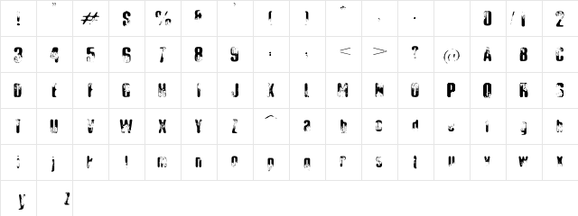 Elliot's Bad Day 4  glyph index