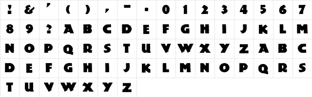 Lemiesz Regular  glyph index