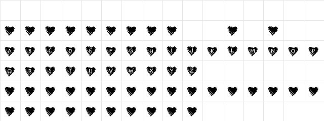 Horse sea Regular  glyph index