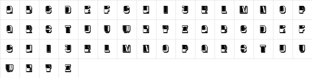 Oysters Abstract Inverted Regular  glyph index