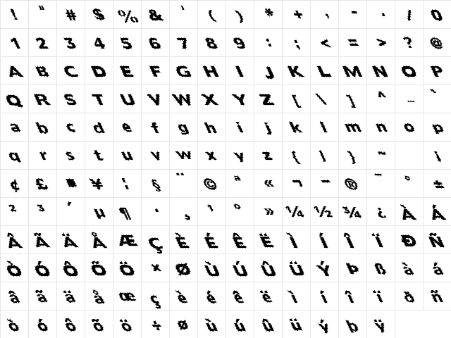 FZ BASIC 55 SPIKED LEFTY Normal  glyph index