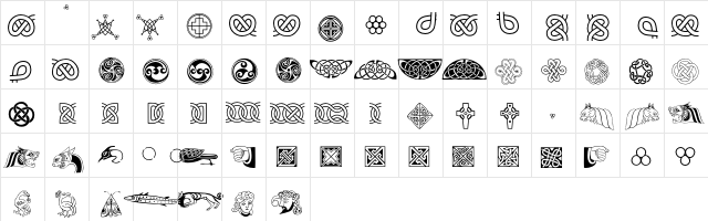 Kells Extras  glyph index