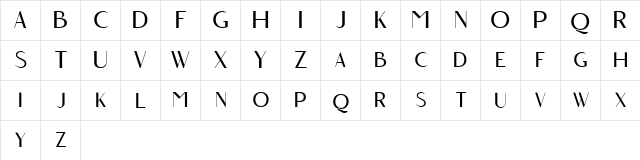 Angelic Bonques Free Sans  glyph index