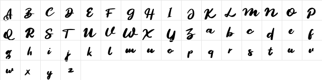 Segoul FREE Regular  glyph index