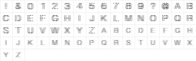 lift me up Regular  glyph index