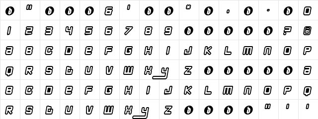 DoublyBlessed Regular  glyph index