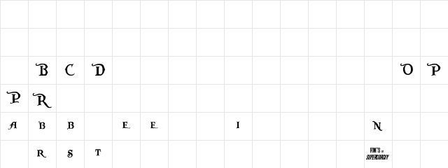 Pieces of Eight Alt Regular  glyph index