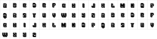 Voyeur Regular  glyph index