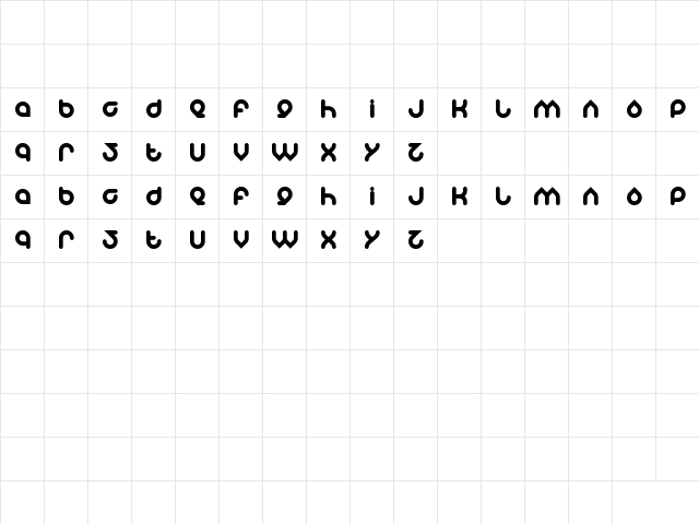 znowwhite Regular  glyph index