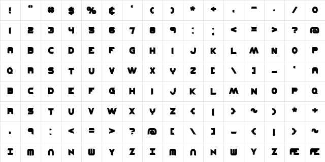 Kickflip (BRK) Regular  glyph index