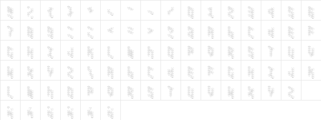 Koneisto Regular  glyph index